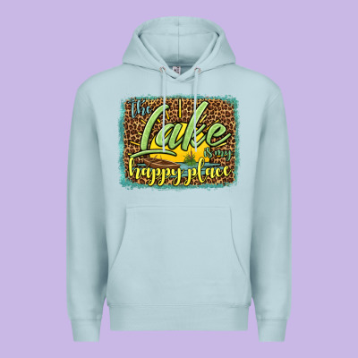 The Lake Is My Happy Place Premium Hoodie Designed By Hra Design Shop