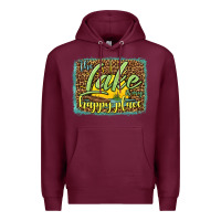 Burgundy the lake is my happy place Premium Hoodie - HRA Design Shop
