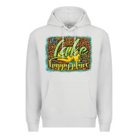 Dove Grey the lake is my happy place Premium Hoodie - HRA Design Shop