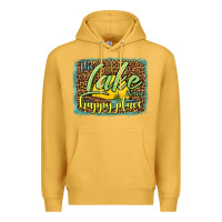 Mustard the lake is my happy place Premium Hoodie - HRA Design Shop