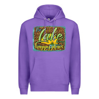 Purple the lake is my happy place Premium Hoodie - HRA Design Shop
