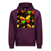 Mauve Wine juneteenth butterflies seamless pattern Urban Hoodie - HRA Design Shop
