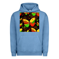 Pigment Pebble Blue juneteenth butterflies seamless pattern Urban Hoodie - HRA Design Shop