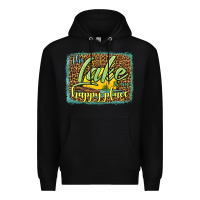 Black the lake is my happy place Premium Hoodie - HRA Design Shop