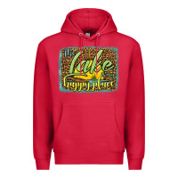 Cardinal the lake is my happy place Premium Hoodie - HRA Design Shop