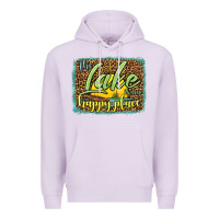 Lilac the lake is my happy place Premium Hoodie - HRA Design Shop