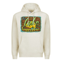 Oatmeal Heather the lake is my happy place Premium Hoodie - HRA Design Shop