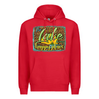 Red the lake is my happy place Premium Hoodie - HRA Design Shop