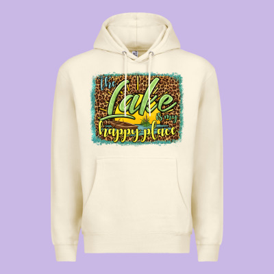 The Lake Is My Happy Place Premium Hoodie Designed By Hra Design Shop