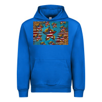 Cobalt 4th of july stars skinny metal can holder Urban Hoodie - HRA Design Shop