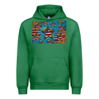 Emerald 4th of july stars skinny metal can holder Urban Hoodie - HRA Design Shop