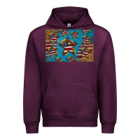 Mauve Wine 4th of july stars skinny metal can holder Urban Hoodie - HRA Design Shop
