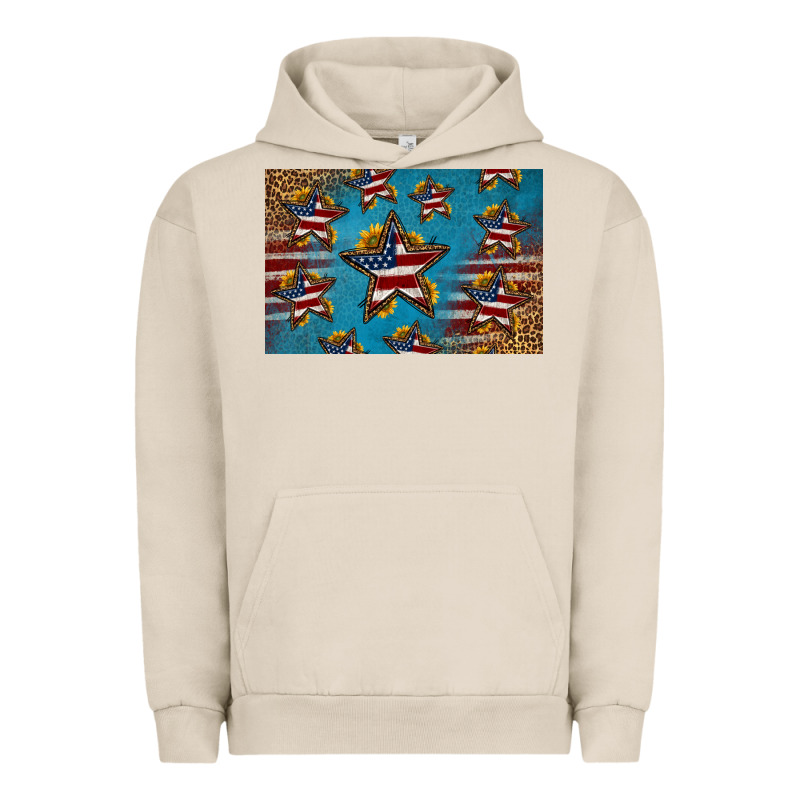 4th Of July Stars Skinny Metal Can Holder Urban Hoodie by HRA Design Shop | Teevron