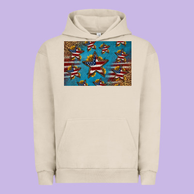 4th Of July Stars Skinny Metal Can Holder Urban Hoodie Designed By Hra Design Shop