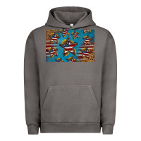 Pigment Tornado 4th of july stars skinny metal can holder Urban Hoodie - HRA Design Shop