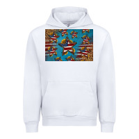White 4th of july stars skinny metal can holder Urban Hoodie - HRA Design Shop