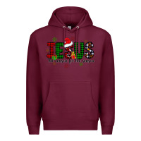 Burgundy jesus the season for the season Premium Hoodie - CowhideDigitalArt