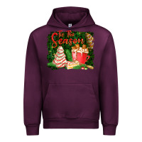 Mauve Wine tis the season Urban Hoodie - FaDigitalArtStudio