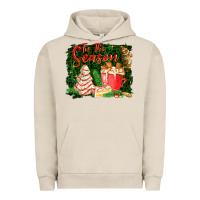 Pigment French Oak tis the season Urban Hoodie - FaDigitalArtStudio