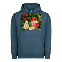 Pigment Midnight Navy tis the season Urban Hoodie - FaDigitalArtStudio