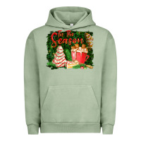 Pigment Oil Green tis the season Urban Hoodie - FaDigitalArtStudio