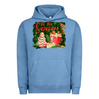 Pigment Pebble Blue tis the season Urban Hoodie - FaDigitalArtStudio