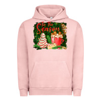 Pigment Salmon tis the season Urban Hoodie - FaDigitalArtStudio