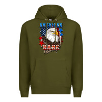 Army Green American Babe  4th of july Premium Hoodie - CowGirlArtShop