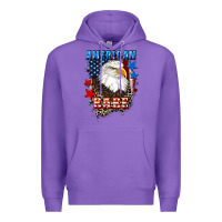 Purple American Babe  4th of july Premium Hoodie - CowGirlArtShop
