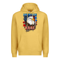 Antique Gold American Babe  4th of july Premium Hoodie - CowGirlArtShop