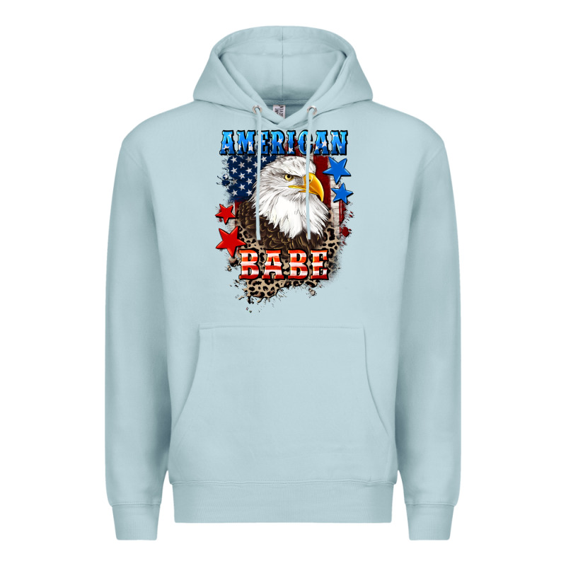American Babe  4th Of July Premium Hoodie by CowGirlArtShop | Teevron