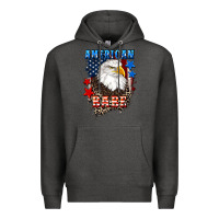 Charcoal Heather American Babe  4th of july Premium Hoodie - CowGirlArtShop
