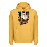 Mustard American Babe  4th of july Premium Hoodie - CowGirlArtShop