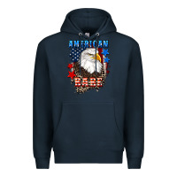 Navy American Babe  4th of july Premium Hoodie - CowGirlArtShop