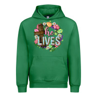 Emerald He lives Easter with flowers Urban Hoodie - Neo Western