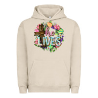 Pigment French Oak He lives Easter with flowers Urban Hoodie - Neo Western