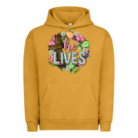 Pigment Peanut Butter He lives Easter with flowers Urban Hoodie - Neo Western