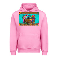 Fuchsia Pink hippie van floral skinny metal can holder Urban Hoodie - HRA Design Shop