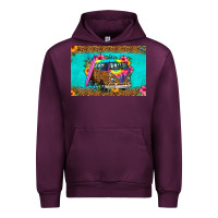 Mauve Wine hippie van floral skinny metal can holder Urban Hoodie - HRA Design Shop