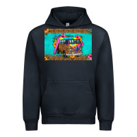 Navy hippie van floral skinny metal can holder Urban Hoodie - HRA Design Shop