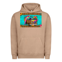 Hippie Van Floral Skinny Metal Can Holder Urban Hoodie | Teevron
