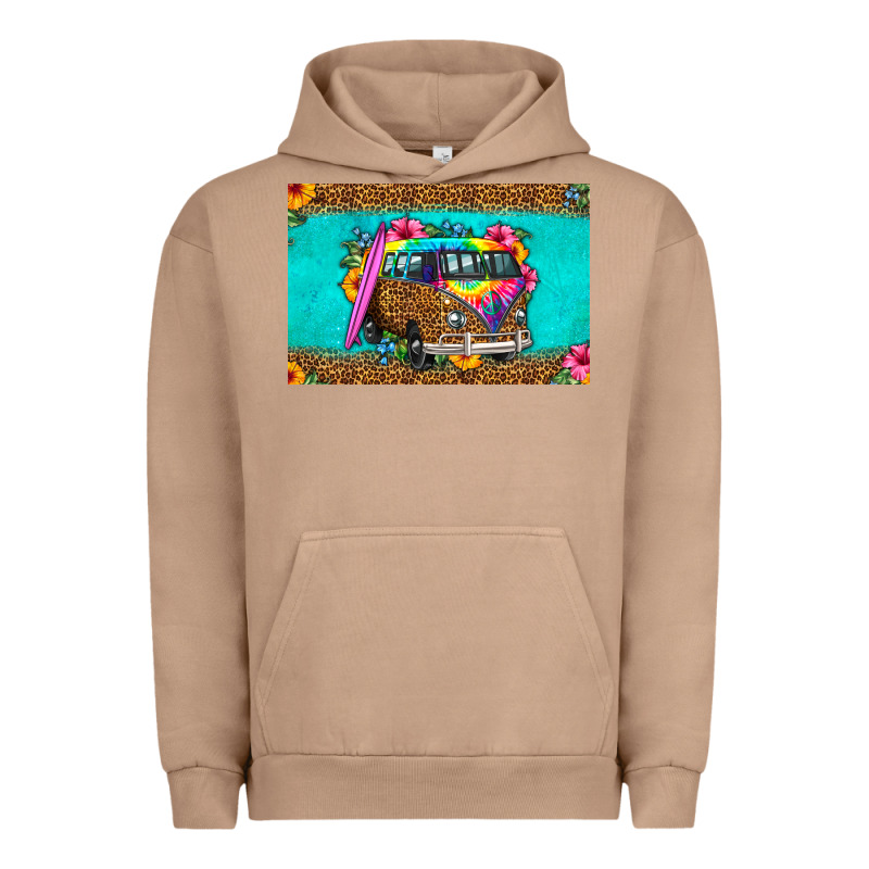 Hippie Van Floral Skinny Metal Can Holder Urban Hoodie by HRA Design Shop | Teevron