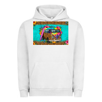 Pigment Lunar Rock hippie van floral skinny metal can holder Urban Hoodie - HRA Design Shop