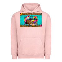 Pigment Salmon hippie van floral skinny metal can holder Urban Hoodie - HRA Design Shop