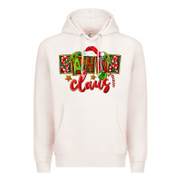Pale Pink Christmas santa claus Premium Hoodie - FaDigitalArtStudio