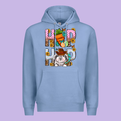 Western Hip Hop Bunny Premium Hoodie Designed By Neo Western