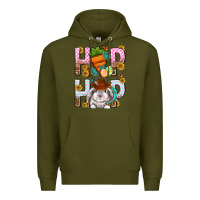 Army Green Western Hip hop Bunny Premium Hoodie - Neo Western