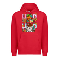 Red Western Hip hop Bunny Premium Hoodie - Neo Western