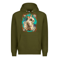 Army Green Western Rabbit Premium Hoodie - Neo Western