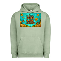 Pigment Oil Green sunflowers mama skinny metal can holder Urban Hoodie - HRA Design Shop